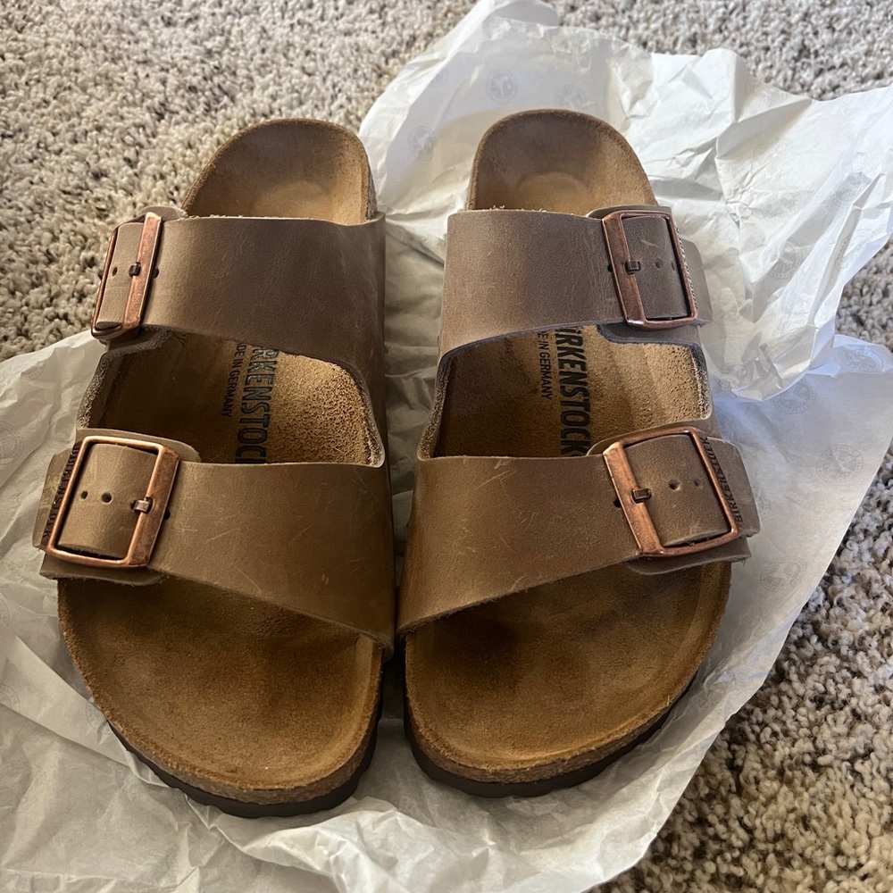 Birkenstock Arizona Tobacco oiled leather 39 narrow